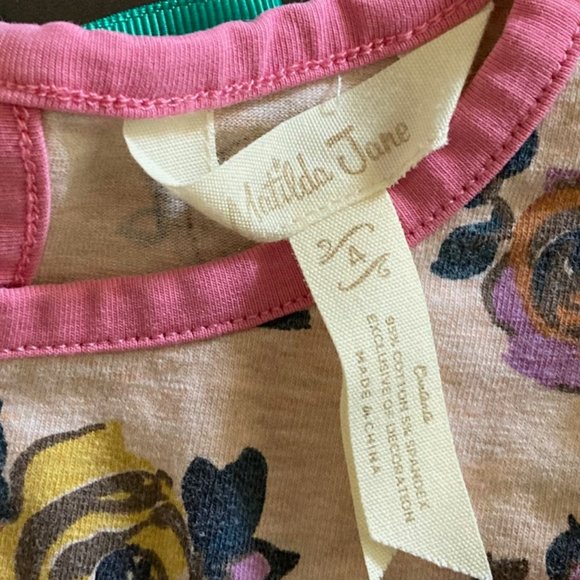 Matilda Jane Size 4 Dress Enchanted Evening Cream Rose Floral, Long Sleeves - Picture 5 of 6